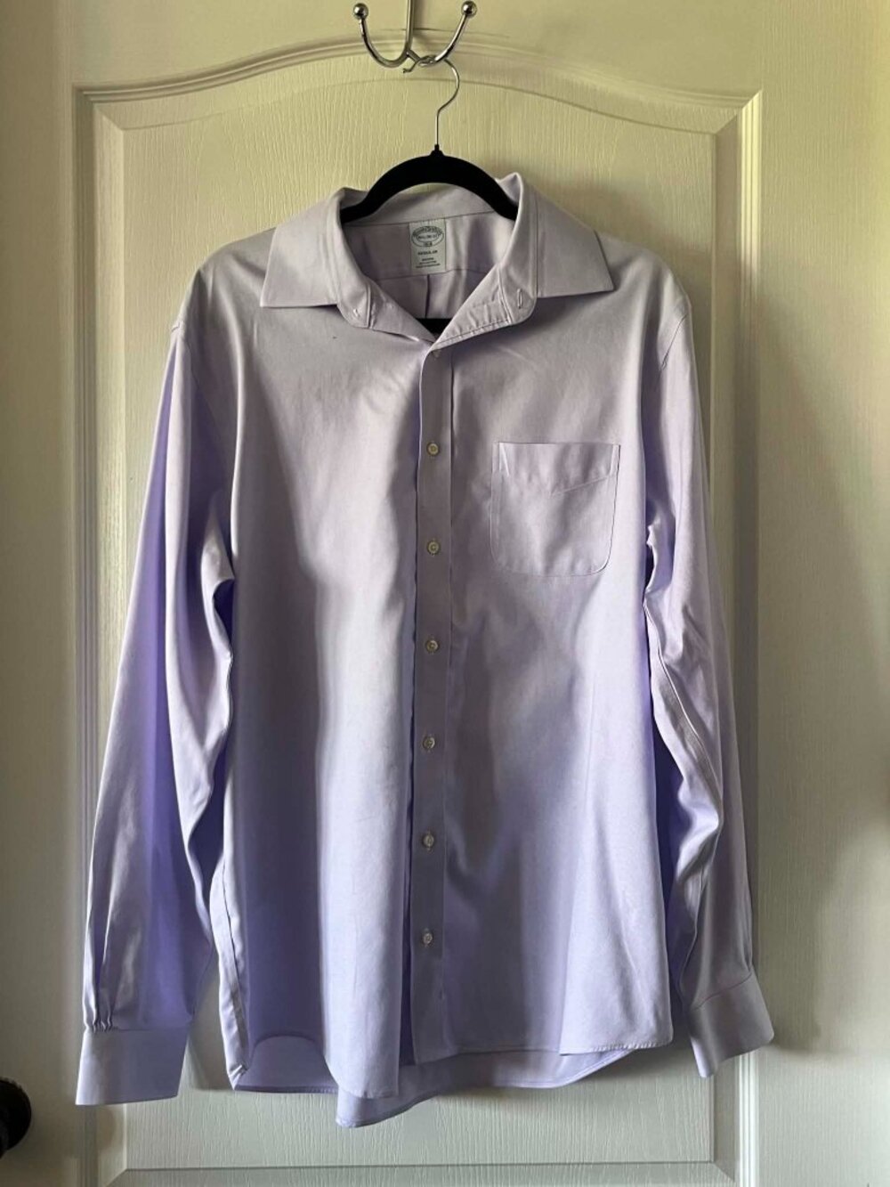 Brooks Brothers 1818 Men's 16.5-36/37 Regular Purple Long Sleeves Dress Shirt